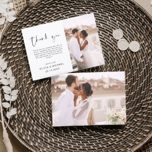 Wedding Modern Minimalist Thank You Cards