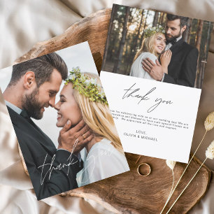 Wedding Modern Minimalist Thank You Cards
