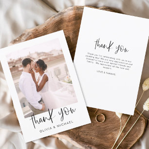 Wedding Modern Minimalist Thank You Cards