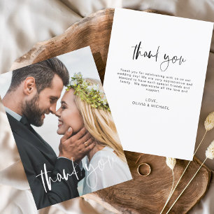 Wedding Modern Minimalist Thank You Cards
