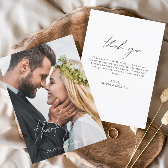 Wedding Modern Minimalist Thank You Cards (Creator Uploaded)