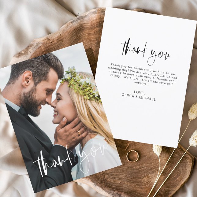 Wedding Modern Minimalist Thank You Cards (Creator Uploaded)