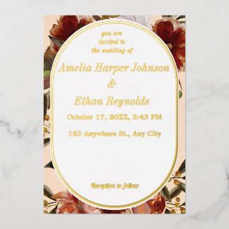Wedding Modern Neutral Floral Rustic