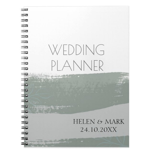 Wedding Modern planner Spiral Photo Notebook (Front)