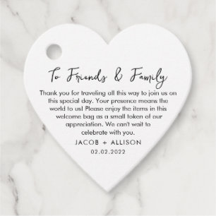 wedding modern simple favour tags