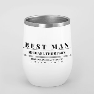 Wedding Modern Typography Best Man Custom