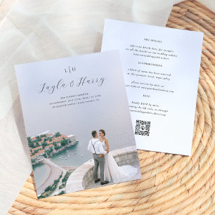 Wedding Monogram   All In One QR Code Budget Photo