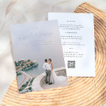 Wedding Monogram | All In One QR Code Photo<br><div class="desc">Add some shine to your wedding invitations with real gold, silver, or rose gold foil! This simple and elegant wedding invitation design features a full-bleed photo of your choice. The real foil text overlay starts with your two initials, followed by your names in chic script lettering. Below, your date and...</div>