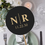 Wedding Monogram Bride And Groom Initials Classic Round Sticker<br><div class="desc">Celebrate your union in style with our Wedding Monogram Bride And Groom Initials Classic Round Stickers, the perfect blend of elegance and personalisation for your special day. These stickers are more than just labels; they're a reflection of your unique love story. Crafted with a minimalist design, these stickers feature your...</div>