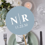 Wedding Monogram Bride And Groom Initials Classic Round Sticker<br><div class="desc">Make your wedding day truly memorable with our elegant Wedding Monogram Bride and Groom Initials Classic Round Stickers. Crafted with care and attention to detail, these stickers are the perfect blend of sophistication and personalisation, tailored specifically for couples who appreciate timeless elegance. Our customisable wedding monogram features the initials of...</div>