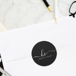 Wedding Monogram Calligraphy Script Custom Favour Classic Round Sticker<br><div class="desc">Enhance the elegance of your wedding favours with our Wedding Monogram Calligraphy Script Custom Favour Classic Round Stickers. These exquisite stickers are more than just labels; they are a reflection of your sophisticated taste and attention to detail. Featuring a timeless calligraphy script and your personalised monogram, these stickers add a...</div>