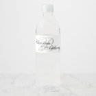 Wedding Monogram Custom Water Bottle Label