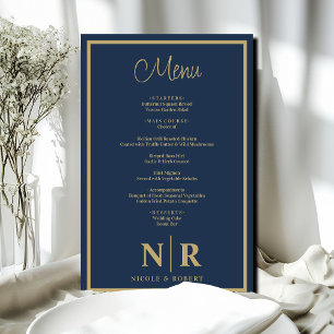 Wedding Monogram Customised Rehearsal Dinner Menu