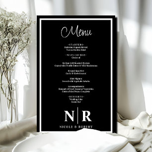 Wedding Monogram Customised Rehearsal Dinner Menu