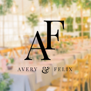 Wedding Monogram Elegant Simple Minimal