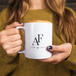 Wedding Monogram Elegant Simple Minimalist Coffee Mug<br><div class="desc">A simple wedding monogram coffee mug with classic traditional typography in black in an elegant style. The text can be easily be customised with your names for the perfectly personalised design!</div>