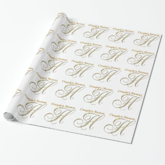 Wedding Monogram H Gift Wrapping paper