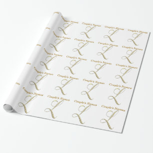 Wedding Monogram L Gift Wrapping paper