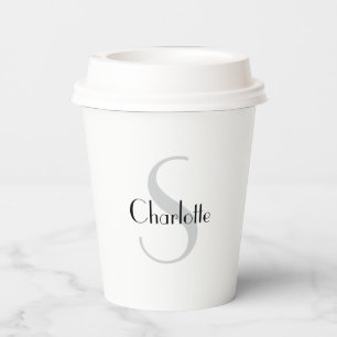 Wedding Monogram Love You Paper Cup