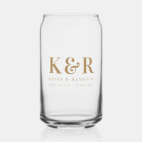 Wedding Monogram Minimalist Simple Gold