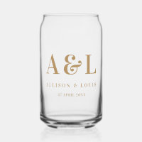 Wedding Monogram Minimalist White Gold