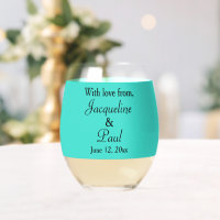 Wedding Monogram Names Turquoise Black
