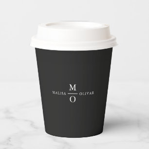 Wedding Monogram Paper Cups