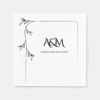 Wedding Monogram Paper Napkins