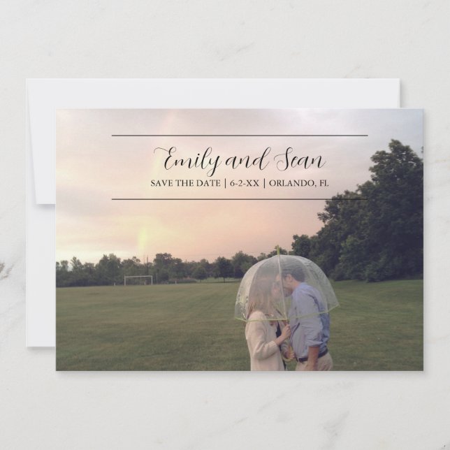 Wedding Monogram Save the Date Invitation (Front)