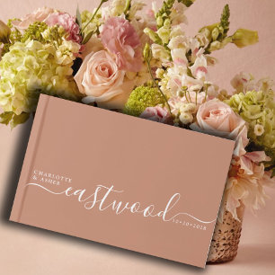 Wedding Monogram Wedding Clay Guest Book