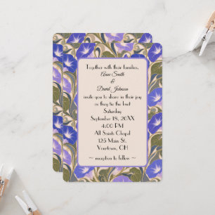 Wedding Morning Glory Art Nouveau Invitation