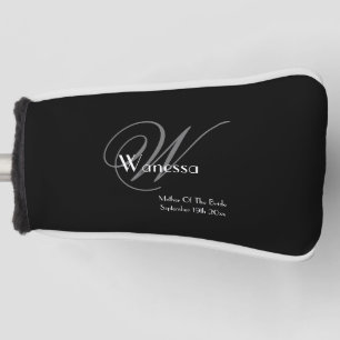 Wedding Mother Of The Bride Gift Modern Monogram Golf Head Cover