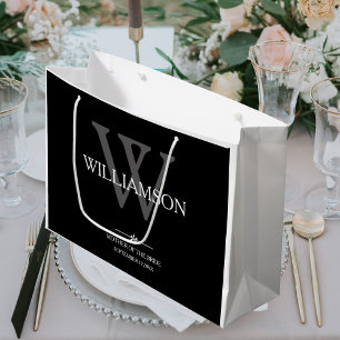 Wedding Mother Of The Bride Gift Monogram Elegant Large Gift Bag