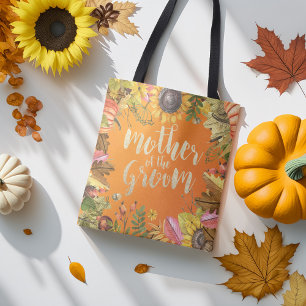 Wedding Mother of the Groom Autumn Maple Pumpkins Tote Bag