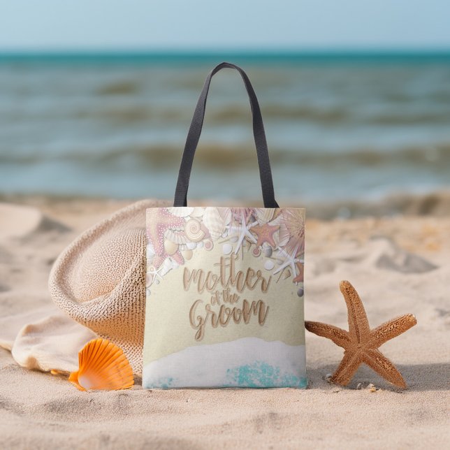 Wedding Mother of the Groom Summer Beach Starfish Tote Bag (Creator Uploaded)