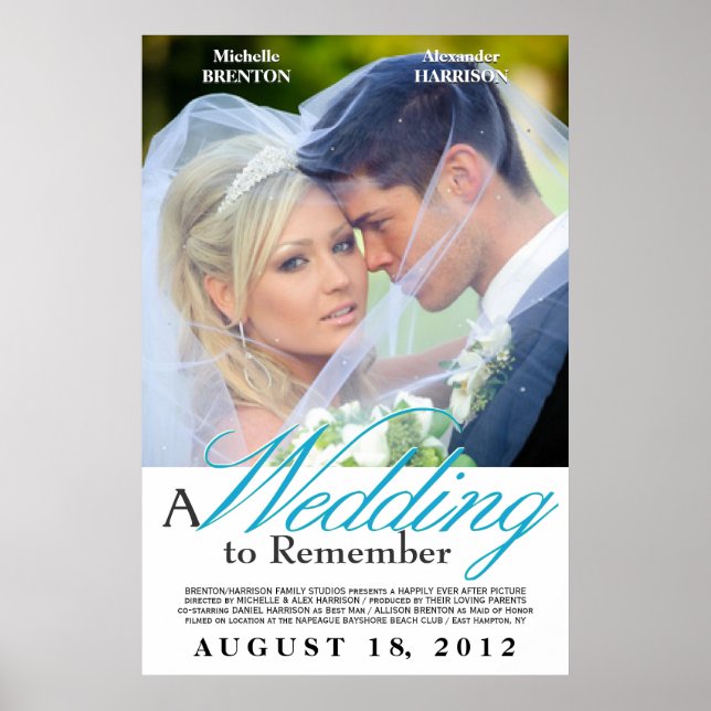 Wedding Movie Poster - Custom Photo Template (Front)