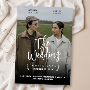 WEDDING MOVIE POSTER MINIMAL ROMANCE PHOTO  INVITATION