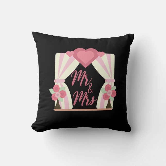 Wedding Mr And Mrs Cushion (Front)