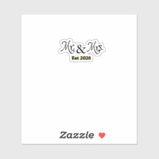 Wedding Mr and Mrs temporary