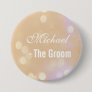 Wedding name button for groom