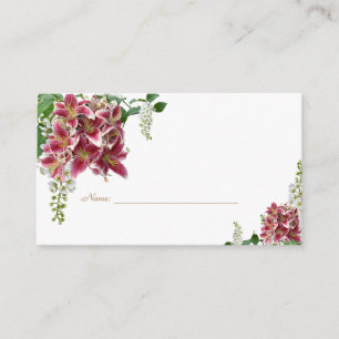 Wedding Name Card Stargazer Floral