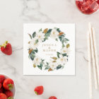 Wedding Napkin Greenery Magnolia Napkin