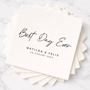 Wedding Napkins   Best Day Ever Napkin Set