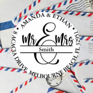 Wedding New Address Self-inking Stamp