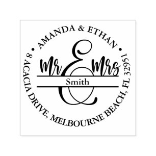 Wedding New Address Self-inking Stamp