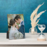 Wedding Newlywed Photo Acrylic  Plaque<br><div class="desc">A modern wedding photo memento plaque with date established and name. Simple minimalist wedding memento keepsake.</div>