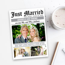 Wedding News Wedding Announcement - White