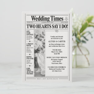 Wedding Newspaper Invitation