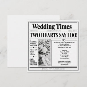Wedding Newspaper Invitation