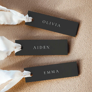 Wedding Noir Name Place Cards